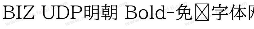 BIZ UDP明朝 Bold字体转换